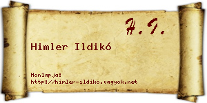 Himler Ildikó névjegykártya
